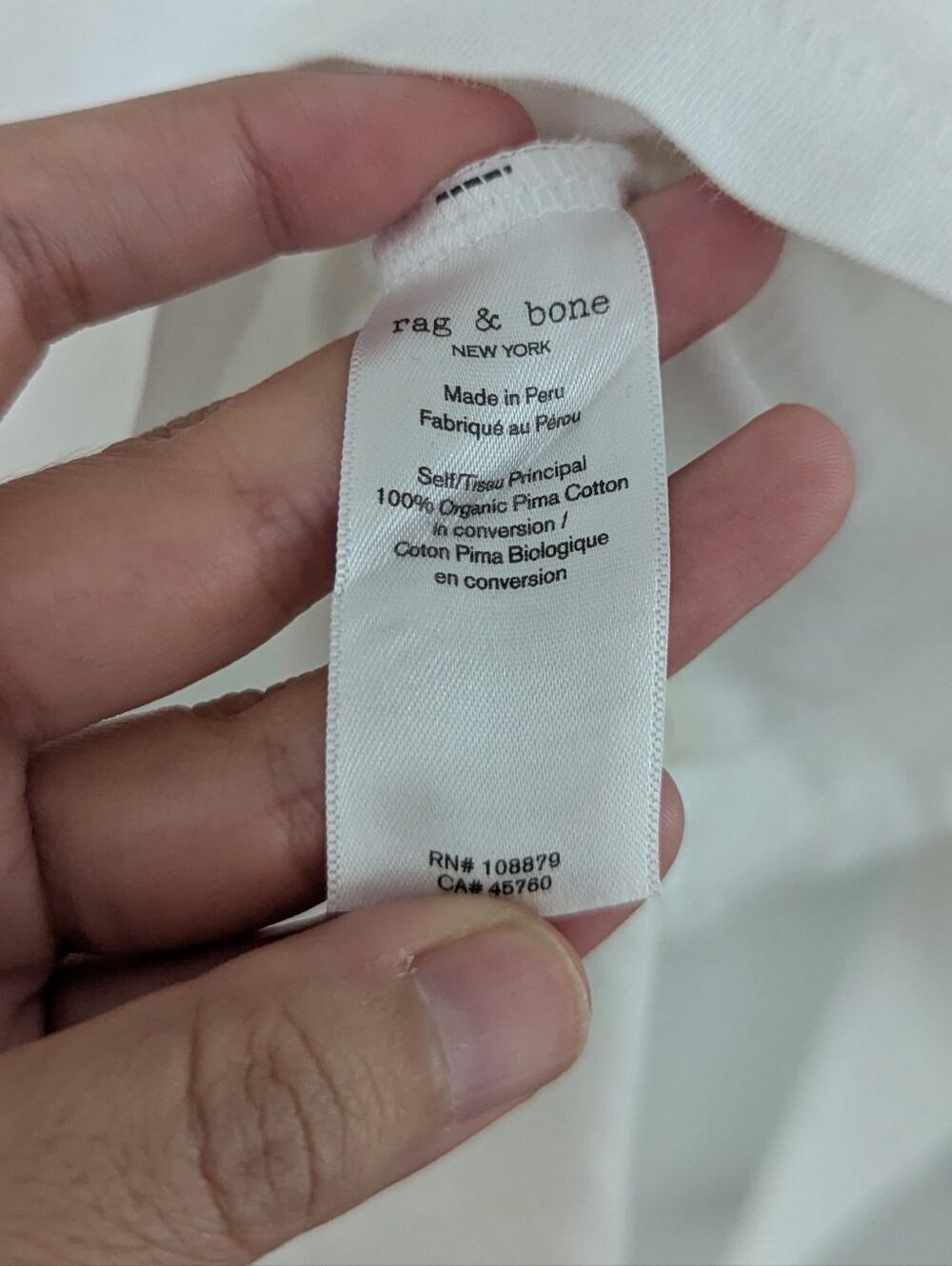 Rag & Bone Scribble Embroidered Star Long Sleeve Shirt Crop White Medium M - Picture 7 of 10